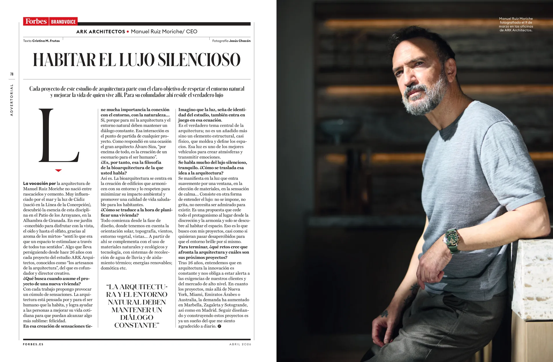 Manuel Ruiz in a Forbes article on ‘Enabling quiet luxury’